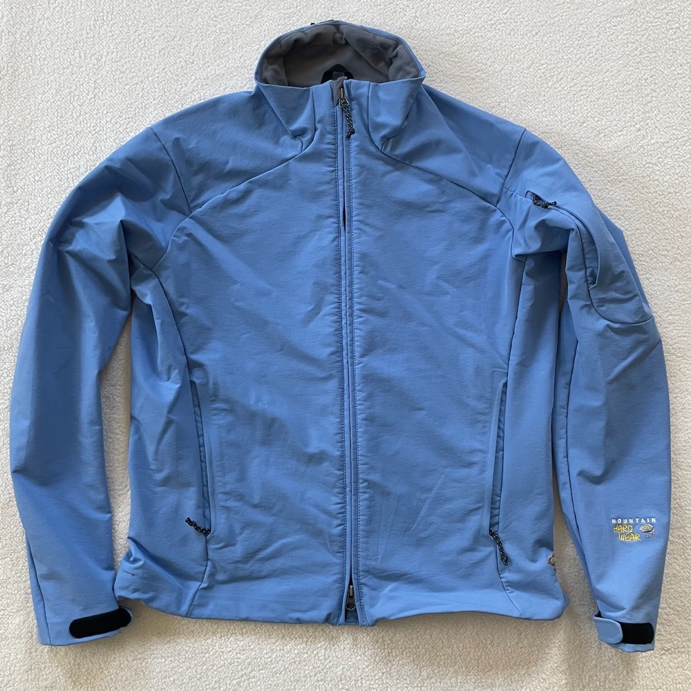 Mountain Hardwear Softshell Jacket Womens Med Blue Long Sleeve Full Zip Gorpcore